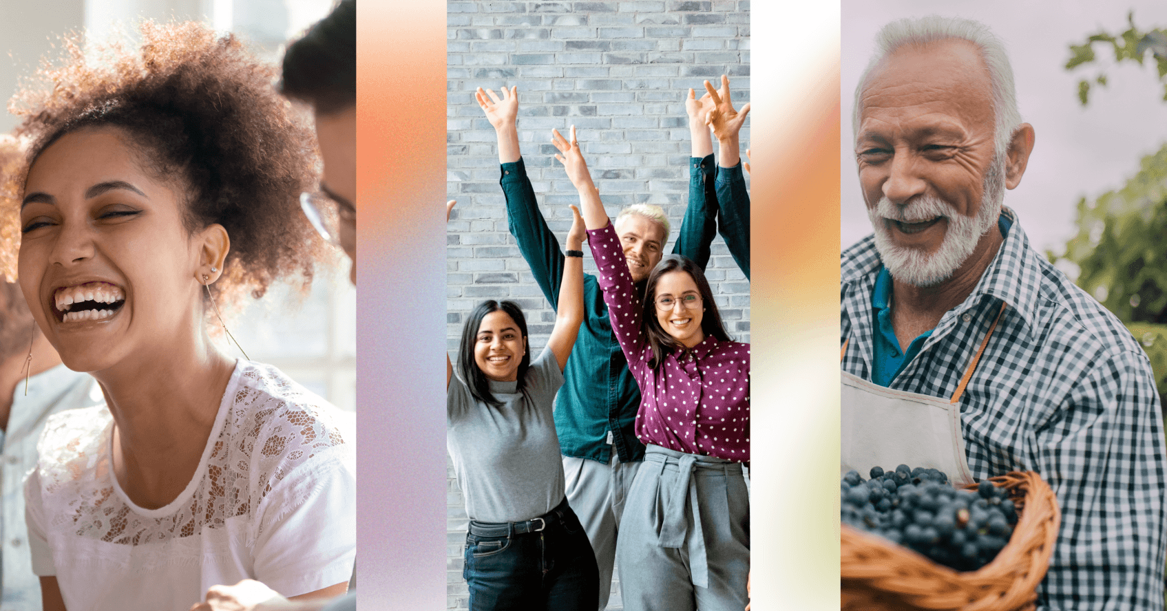 Happy people representing mental health